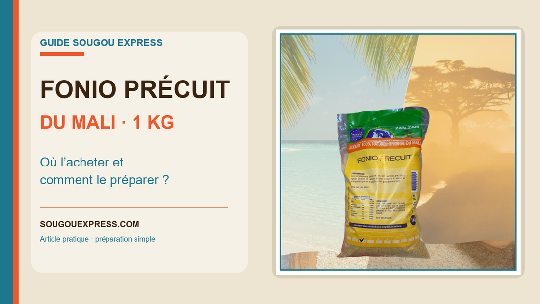 Paquet de Fonio précuit du Mali 1 kg vendu par Sougou Express