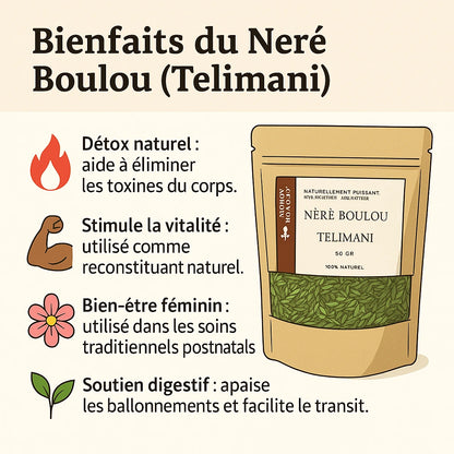 Néré Boulou Telimani – Feuilles de Parkia biglobosa séchées 50 g - Sougou Express