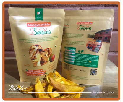 Mangue séchée 2Saisons en sachet kraft de 100 g